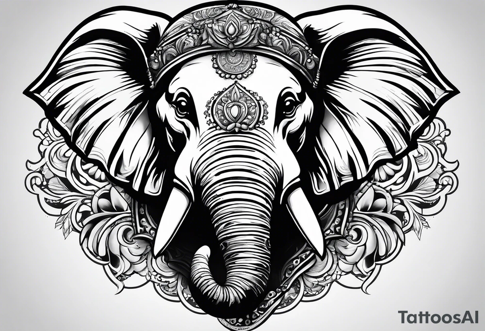 Baby elephant roller derby tattoo idea