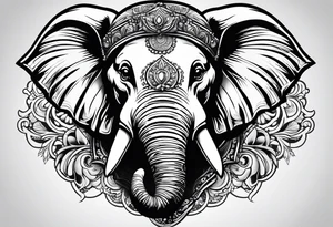 Baby elephant roller derby tattoo idea