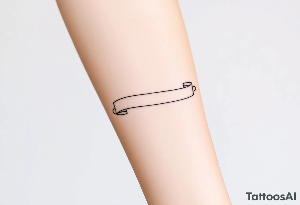 A lace-trimmed ribbon around the forearm, with fine embroidery-inspired details tattoo idea