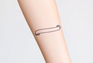 A lace-trimmed ribbon around the forearm, with fine embroidery-inspired details tattoo idea