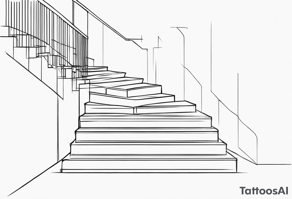 Literally just an outline of stairs tattoo idea