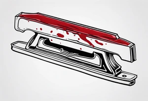 Bloody razor blade tattoo idea