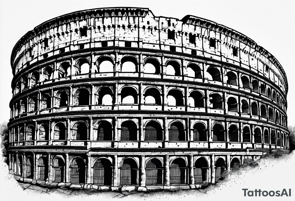 Roman colosseum tattoo idea