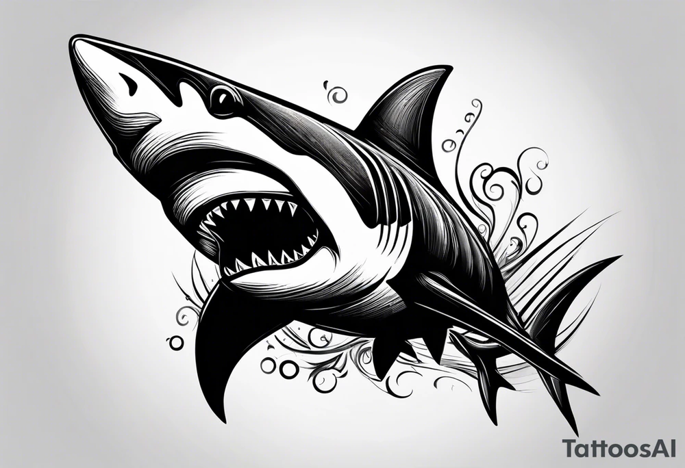 Forearm shark teeth tattoo idea