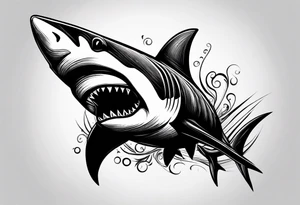 Forearm shark teeth tattoo idea