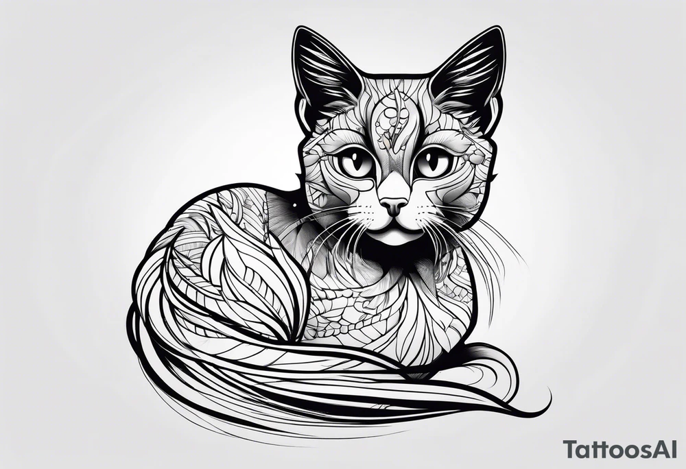 Chilish cat tattoo idea