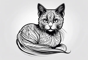 Chilish cat tattoo idea