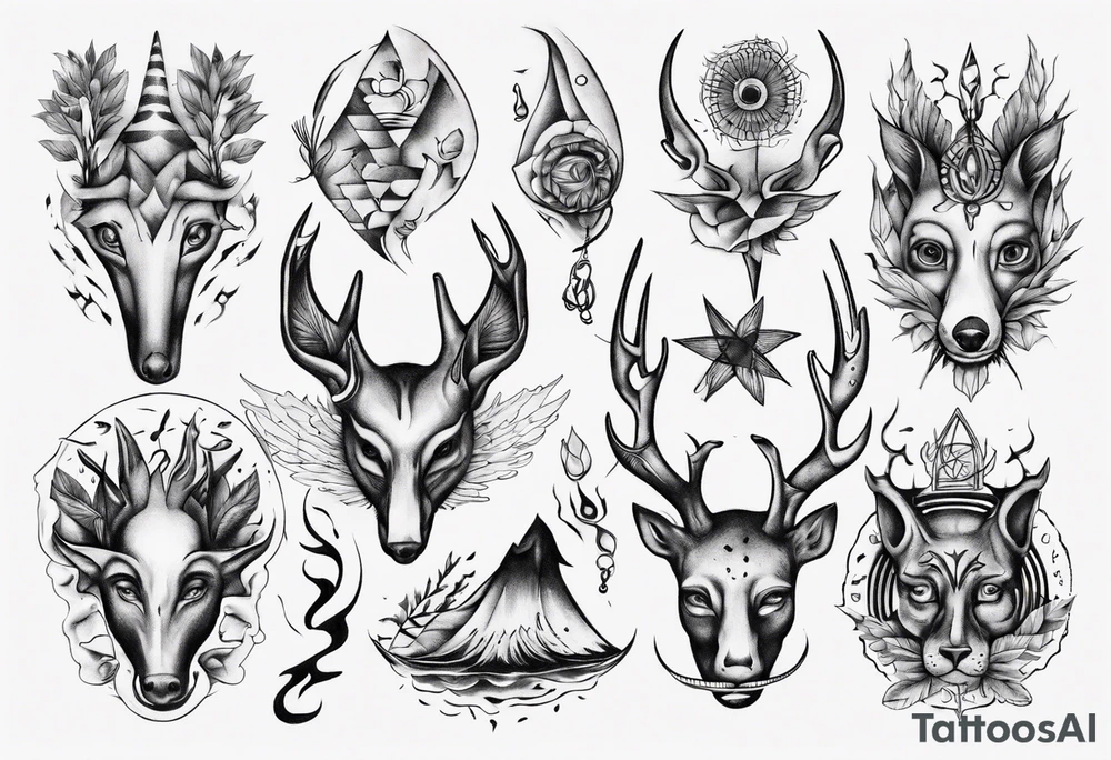 reh und forelle tattoo idea