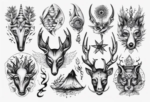 reh und forelle tattoo idea