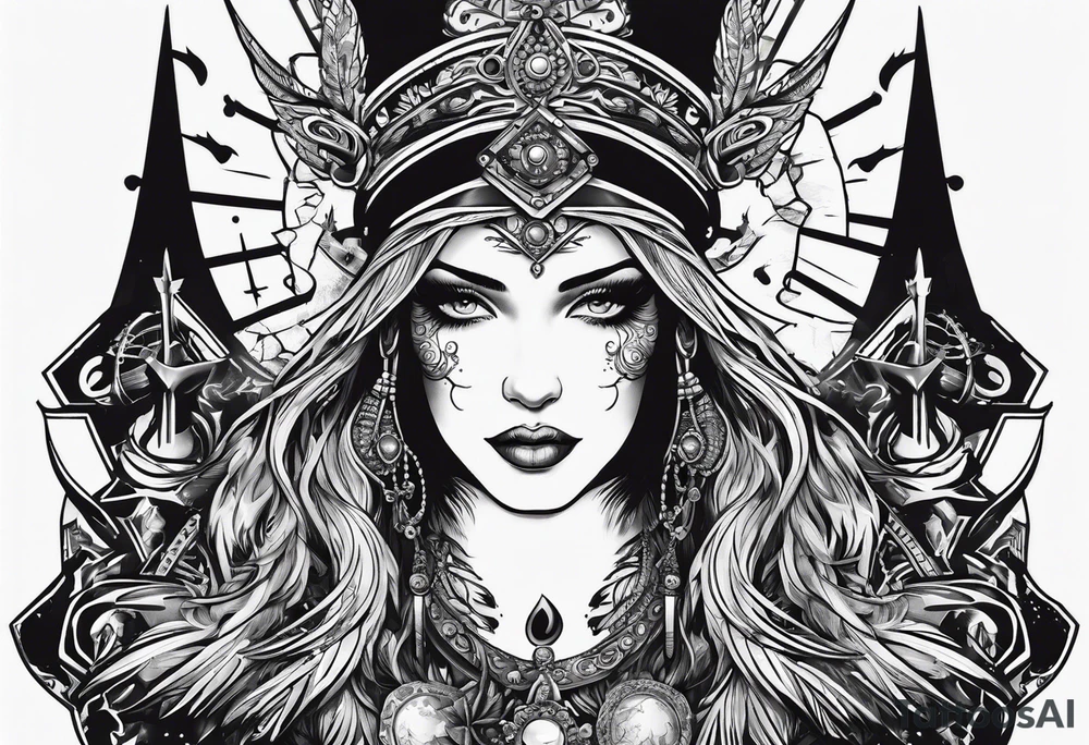 rock stage tattoo idea