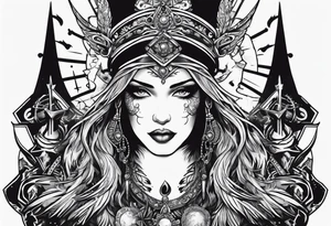 rock stage tattoo idea