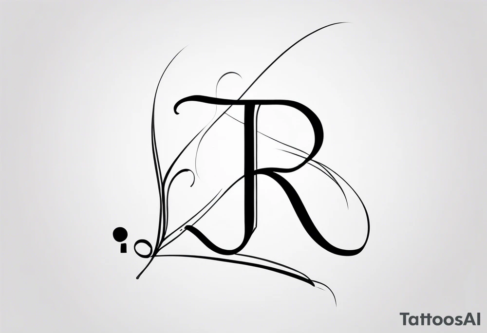 J and R initials lowercase in a nice font tattoo idea