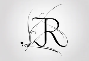 J and R initials lowercase in a nice font tattoo idea