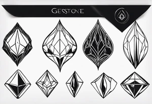 gemstone water droplet tattoo idea