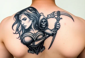 Wonder Woman, grim reaper tattoo idea