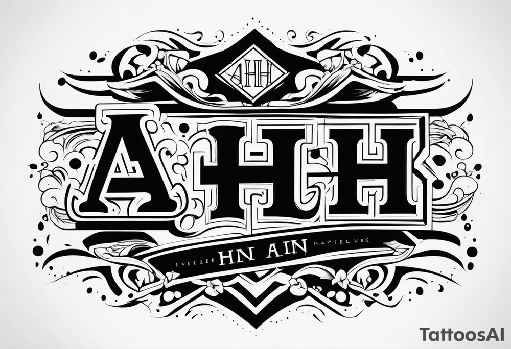 A & H tattoo idea