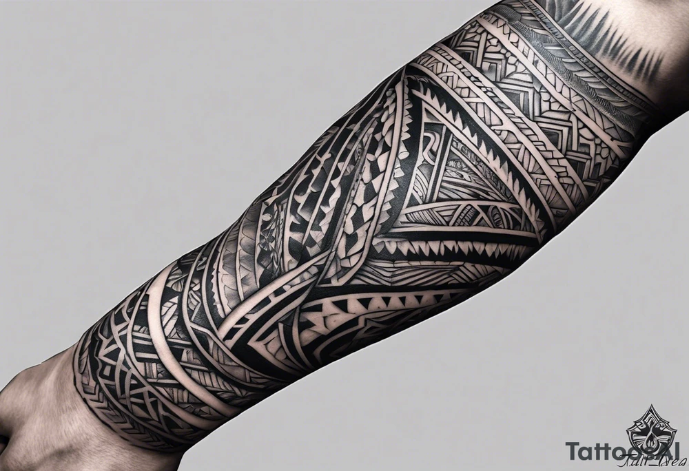 Samoan forearm tattoo with the name “Tialavea” in it tattoo idea