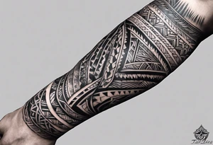 Samoan forearm tattoo with the name “Tialavea” in it tattoo idea