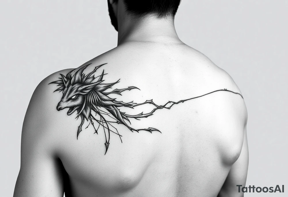 timeline that is thin and wraps around arm from wrist all the way to the top of the shoulder tattoo idea