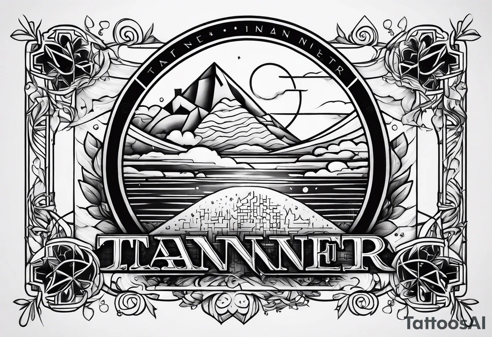Tattoo that says tanner in script writing tattoo idea