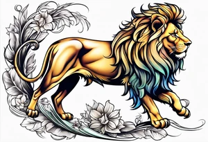 german lion tattoo idea