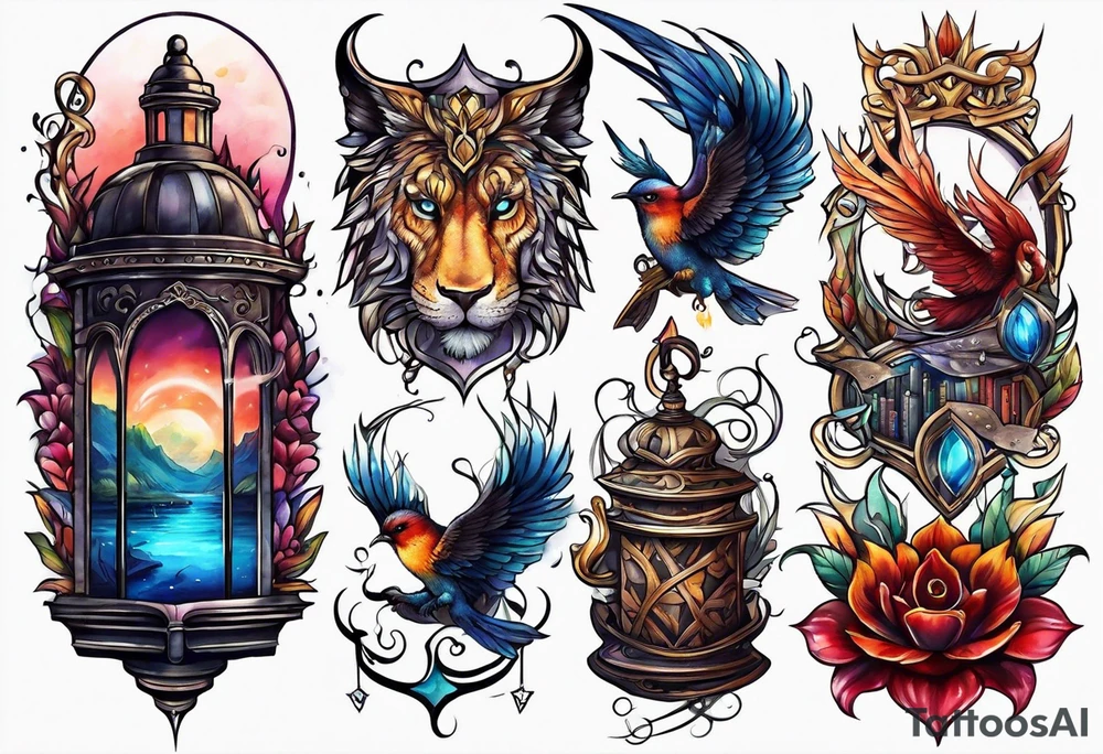Fantasy books tattoo idea