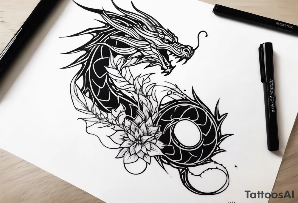spine tattoo w a dragon tattoo idea