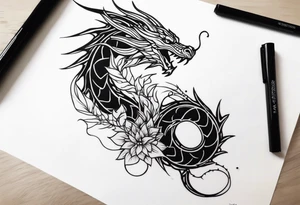 spine tattoo w a dragon tattoo idea