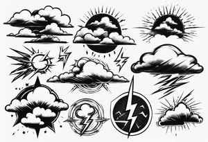 clouds and thunder tattoo idea