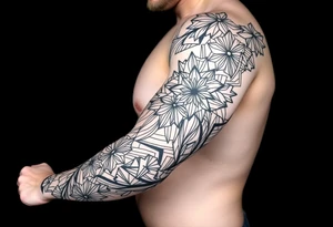 bold line ornamentaali vegvisor tattoo idea