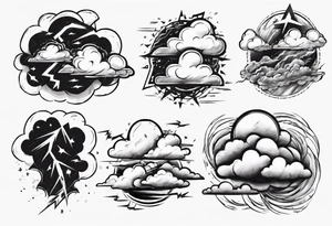 clouds and thunder tattoo idea