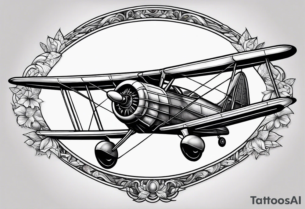 Wide tattoo airplane tattoo idea