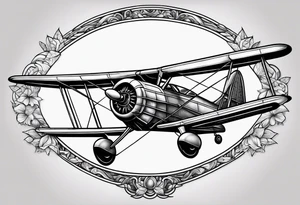 Wide tattoo airplane tattoo idea
