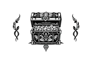 Treasure chest tattoo idea