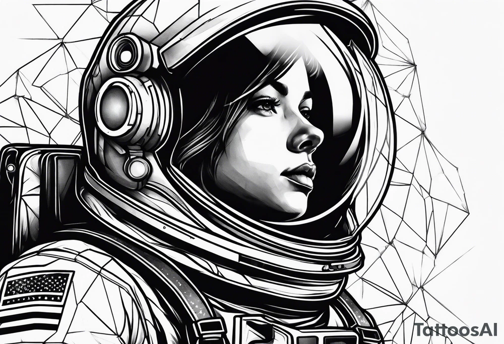 astronaut in space tattoo idea