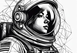 astronaut in space tattoo idea