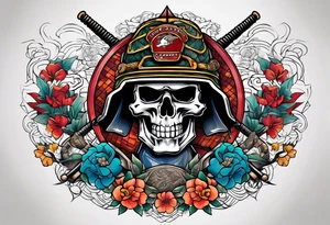 United States Marine and Samurai tattoo idea