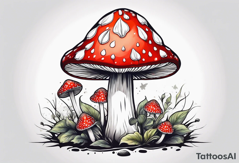 fly agaric mushroom leads to enlighment tattoo idea