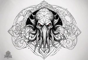 Cthulhu theme for forearm tattoo idea