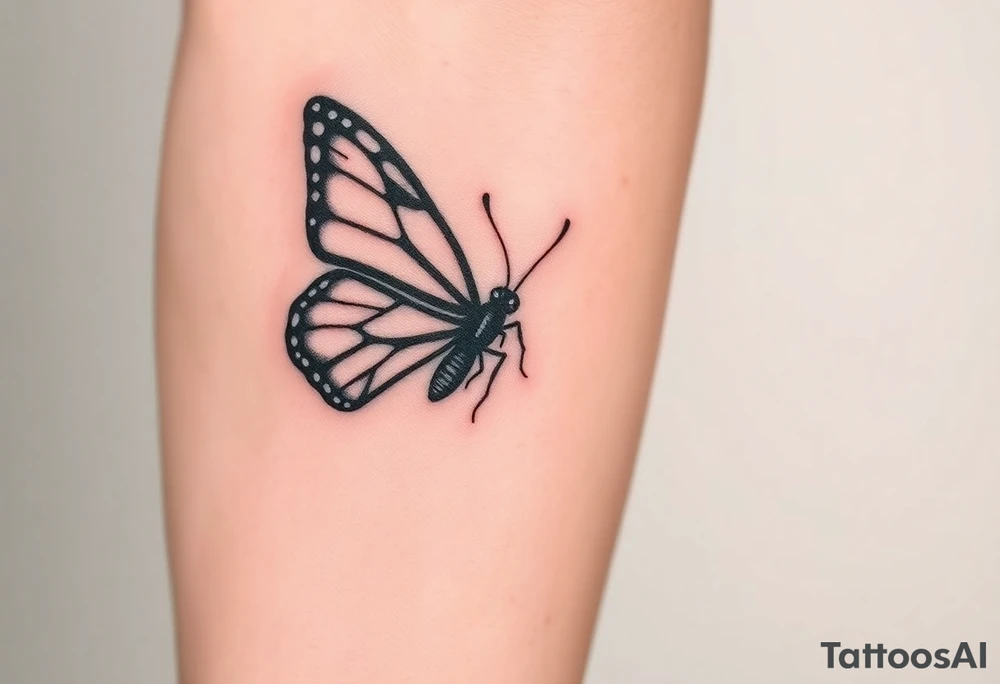 Rip autumn beloved wife butterfly's beach tattoo idea