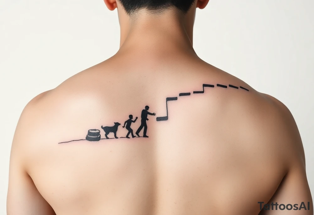 One step at a time on white back ground tattoo idea