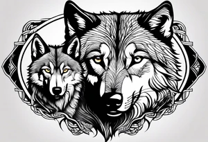 Wolfs and 4 cubs tattoo idea