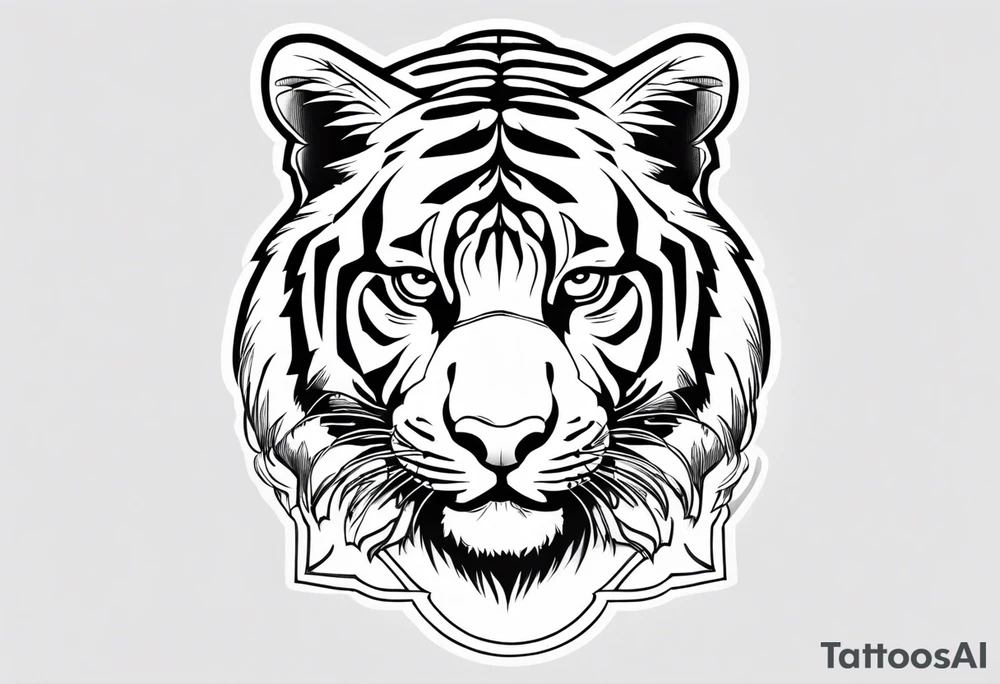 Memorial piece including a tiger on forearm. Very minimalist design.
Make a place for lettering on top and bottom tattoo idea