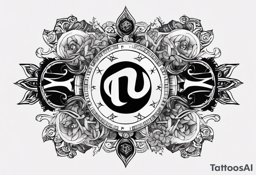 naruto headband with the letters AR in the middle tattoo idea
