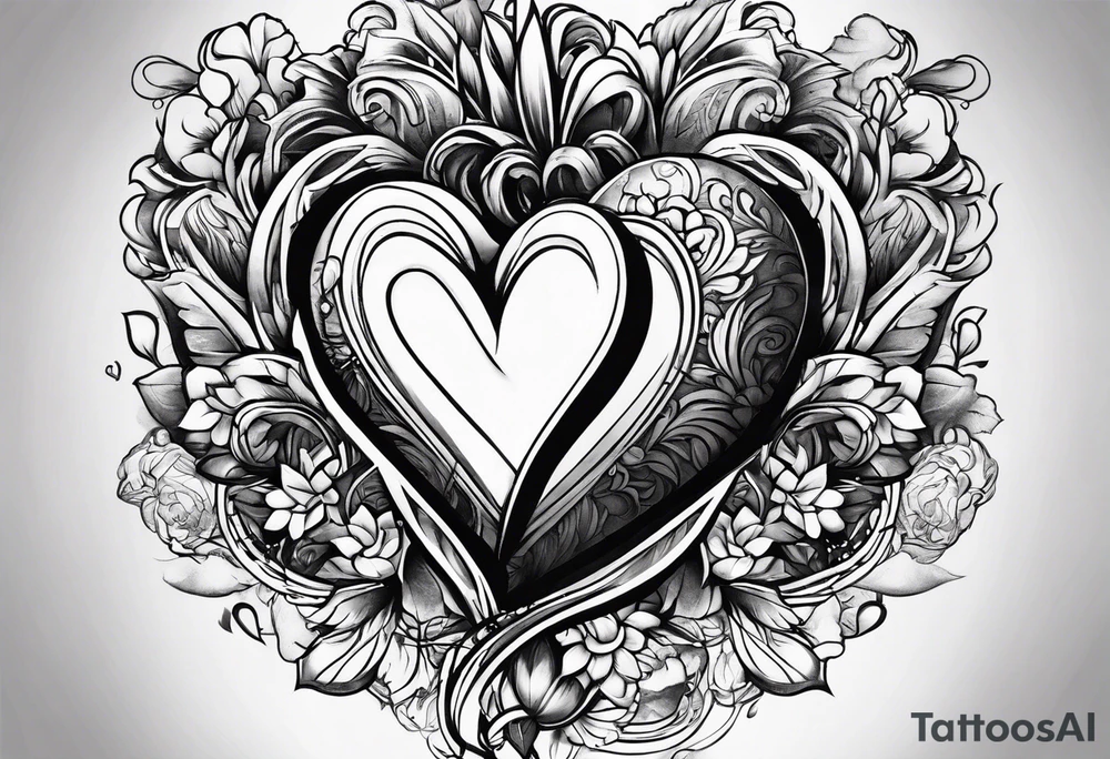 Broken heart tattoo idea