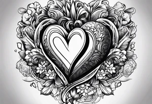 Broken heart tattoo idea