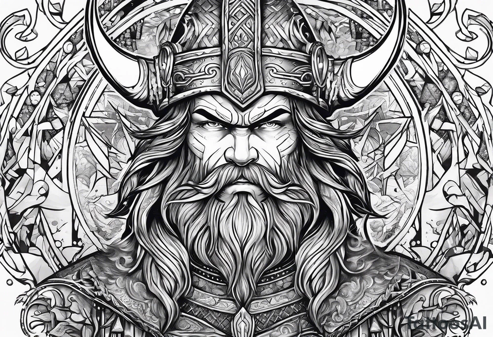 Space Viking tattoo idea