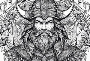 Space Viking tattoo idea