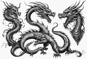 long body dragon tattoo idea