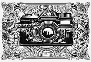 Something that describes a love for travel simple tattoo idea